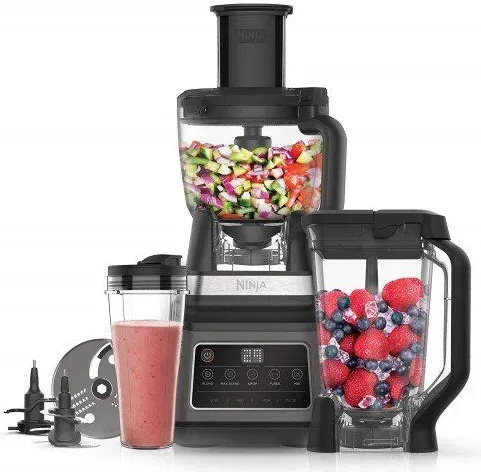 בלנדר 3-ב-1 Ninja Food 3-In-1 Food Processor With Auto-iQ 2.1L 1200W BN800EU